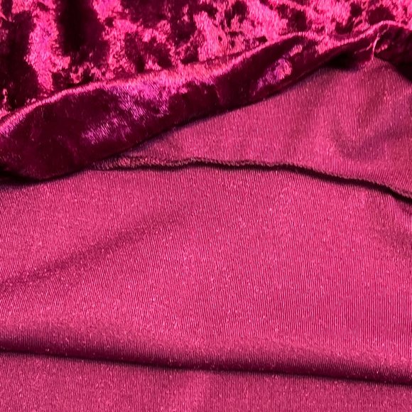 Zac & Rachel Women's Top Pink Velvet 3/4 Ruffle Sleeve Blouse Size PXL - Picture 8 of 8